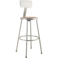 6200 Series Heavy Duty Steel Stool With Backrest