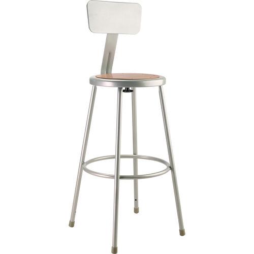 6200 Series Heavy Duty Steel Stool With Backrest