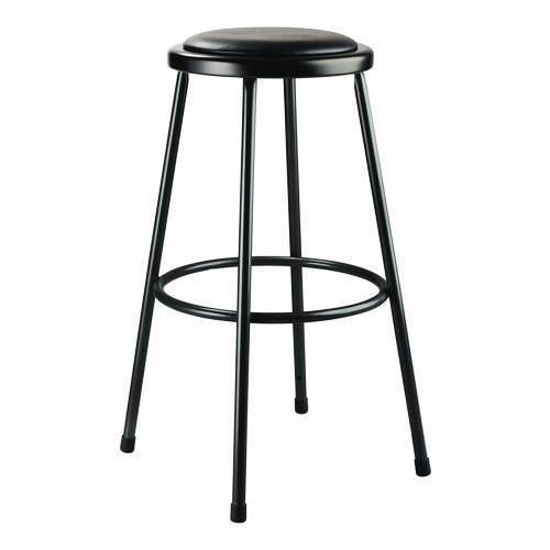 6400 Series Fixed Height Heavy Duty Vinyl Padded Steel Stool