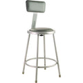 6400 Series Heavy Duty Vinyl Padded Steel Stool With Backrest