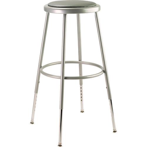 6400 Series Height Adjustable Heavy Duty Vinyl Padded Steel Stool