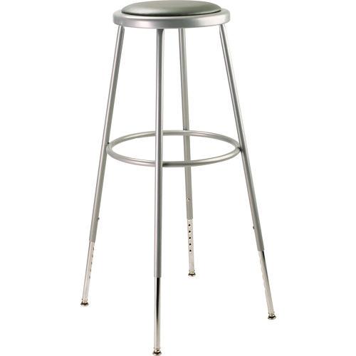 6400 Series Height Adjust Heavy Duty Vinyl Padded Steel Stool