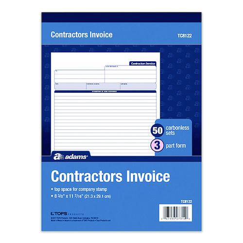Multipart Contractors Invoice Pad