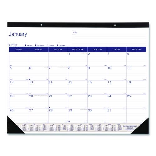 DuraGlobe Monthly Desk Pad Calendar