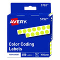 Handwrite-Only Permanent Self-Adhesive Round Color-Coding Labels in Dispensers
