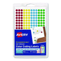 Handwrite-Only Self-Adhesive "See Through" Removable Round Color Dots