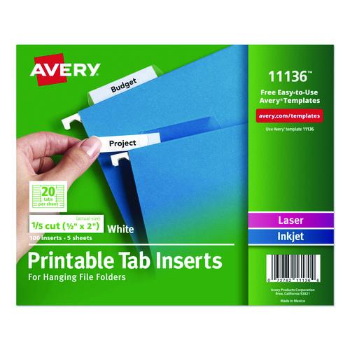 Tabs Inserts For Hanging File Folders