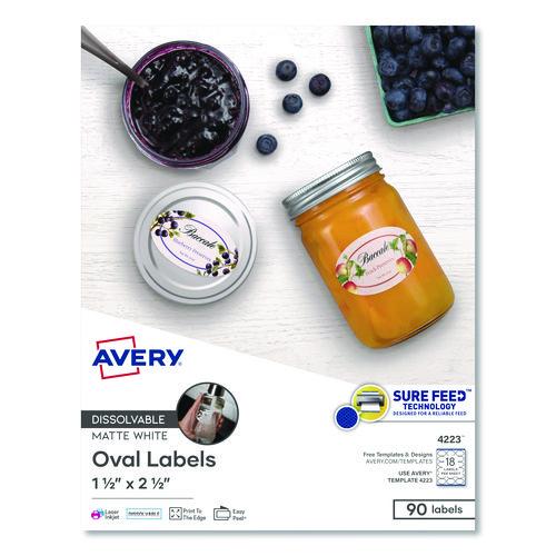 White Dissolvable Labels w/ Sure Feed