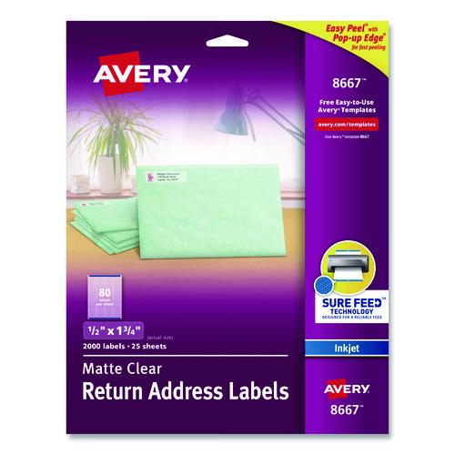 Matte Clear Easy Peel Mailing Labels with Sure Feed Technology