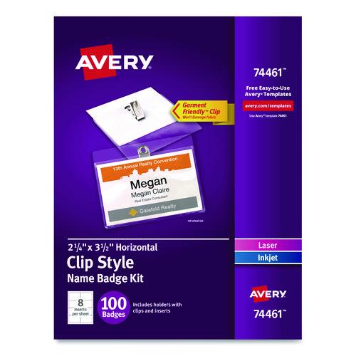 Clip-Style Badge Holder with Laser/Inkjet Insert