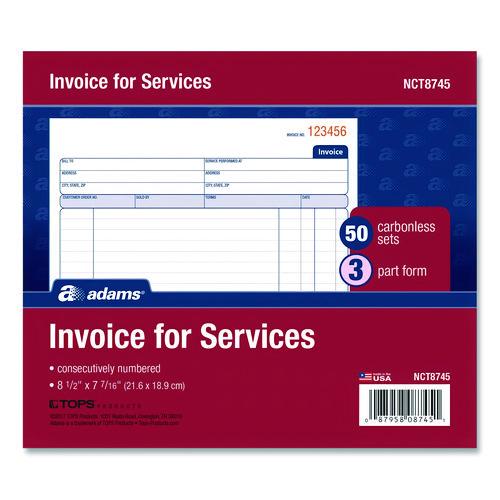 Multipart Service Invoice Pad