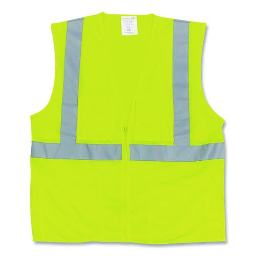 ANSI Class 2 Two-Pocket Zipper Mesh Safety Vest