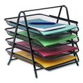 Tiered Metal Mesh Desk Tray Organizer