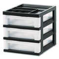 3-Drawer Desktop Storage with Top Organizer Tray