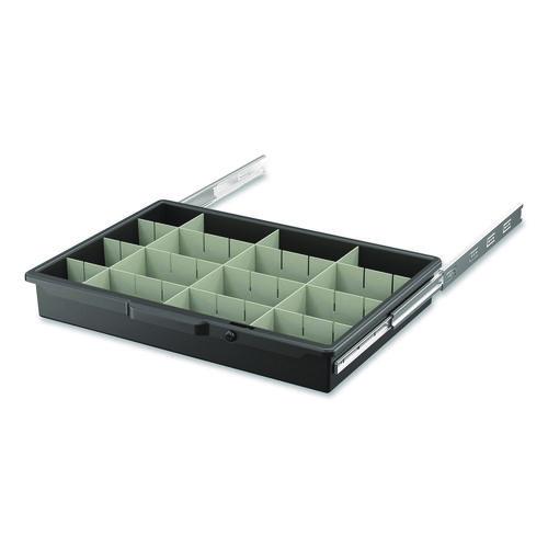 Lockable Slide Drawer with Dividers for Suncast Commercial Full-Size Housekeeping Carts HKC1000/HKC2000