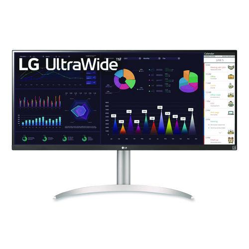 Ultrawide Flat LCD Monitor with Built-In Docking Station