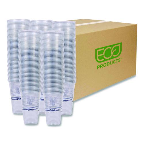 BlueStripe Recycled Content Clear Plastic Cold Drink Cups
