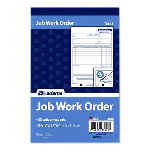 Multipart Job Work Order Pad