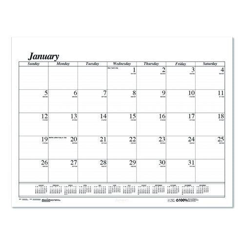 Recycled Economy Monthly Desk Pad Calendar