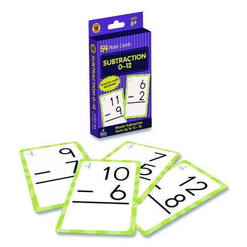 Subtraction 0 to 12 Flash Cards