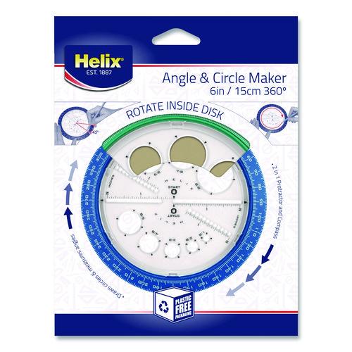 360 Degree Angle and Circle Maker 2-in-1 Protractor and Compass Tool