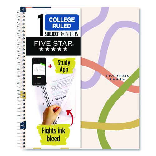 Simple Waves Organic Lines Notebook w/ Study App