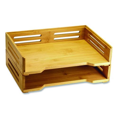 Bamboo Stackable Desktop Document Trays