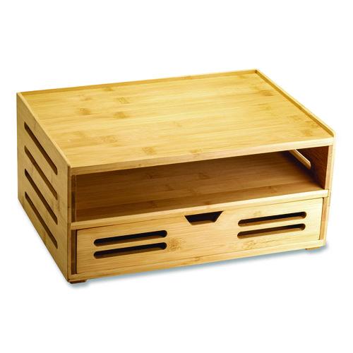 Bamboo Stackable Document Organizer with Drawer