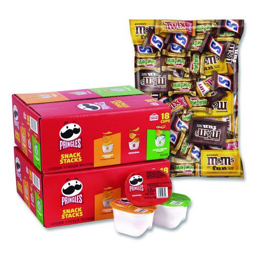 Mini Milk Chocolate and Pringles Snack Stacks Variety Combo Pack