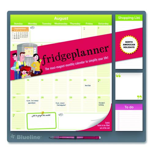 Fridge Planner Magnetized Monthly Calendar with Pads + Pencil