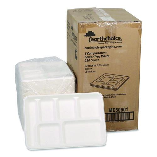 Compostable Fiber Blend School Lunch Tray