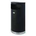 Half Round Metal Trash Can