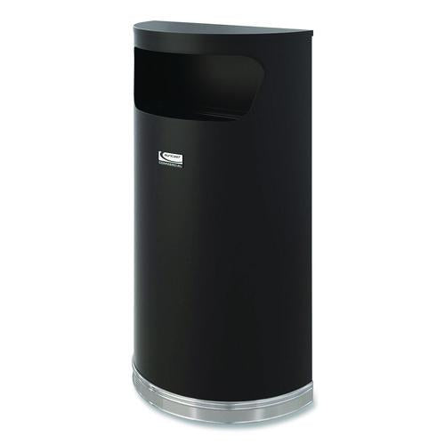 Half Round Metal Trash Can