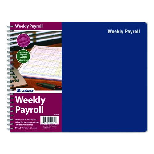 Weekly Payroll Record Book for 20 Employees