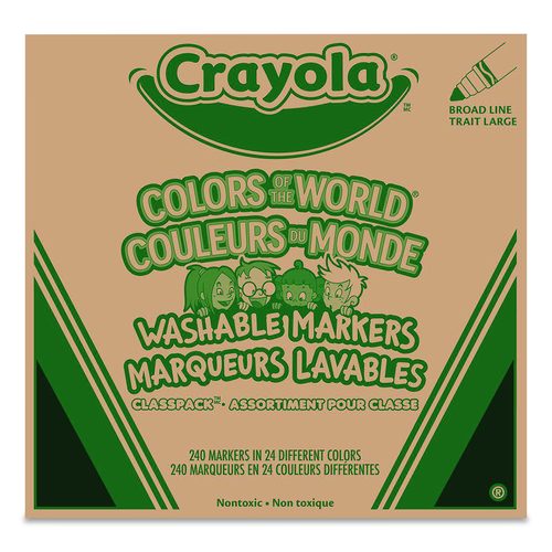 Colors of the World Washable Markers Classpack