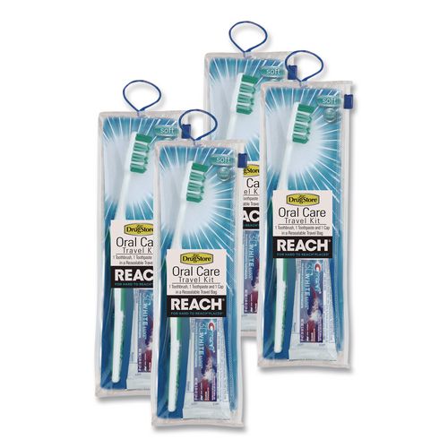 Oral Care Kit. Toothbrush/Toothpaste in Resealable Pouch