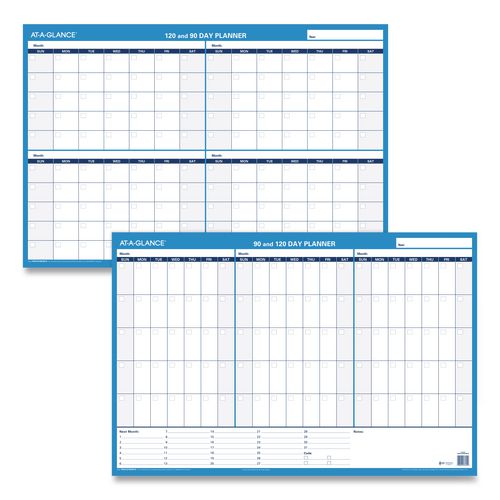 90/120-Day Undated Horizontal Erasable Wall Planner