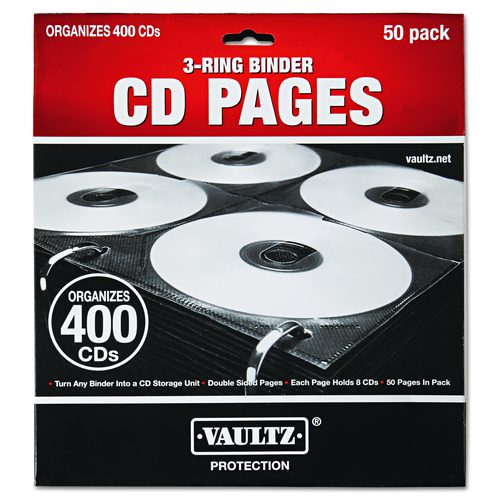Two-Sided CD Refill Pages for Three-Ring Binder