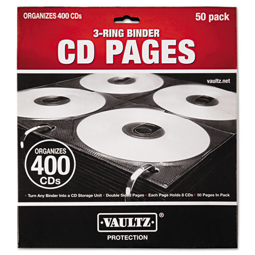 Two-Sided CD Refill Pages for Three-Ring Binder