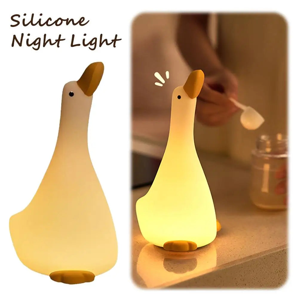 Duck Shape Warm Night Light Suitable For Baby Nursery Silicone Soft Adjustable