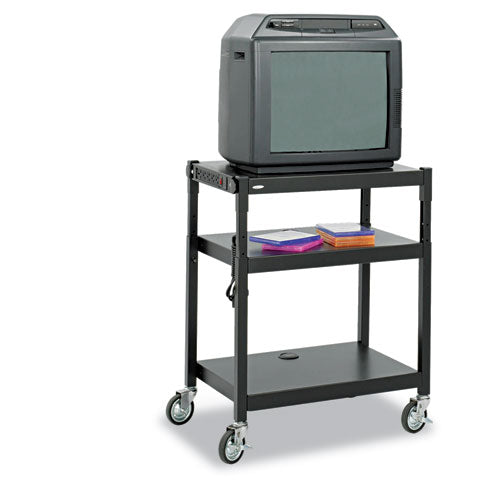 Adjustable-Height Steel AV Cart