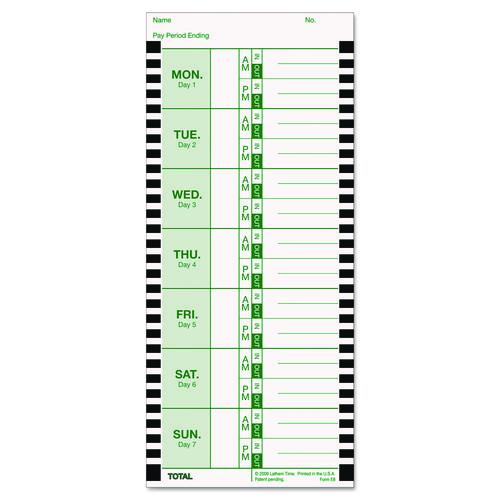 Time Clock Cards for Lathem Time 800P
