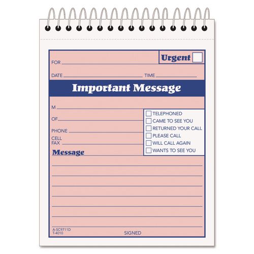 Telephone Message Book with Fax/Mobile Section