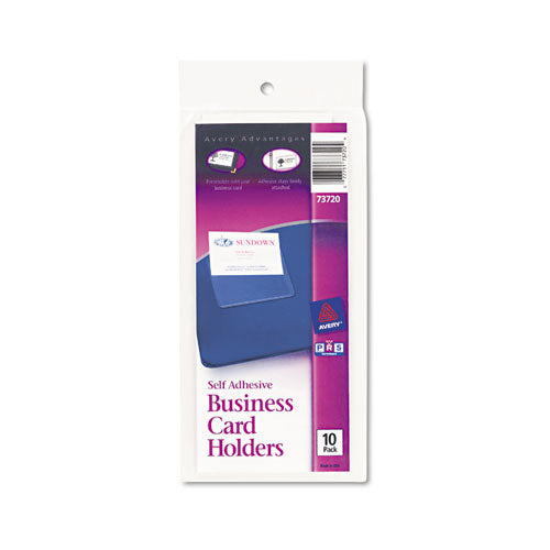 Self-Adhesive Top-Load Business Card Holders
