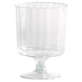 Classic Crystal Plastic Wine Glasses on Pedestals