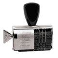 Rubber 11-Message Dial-A-Phrase Date Stamp