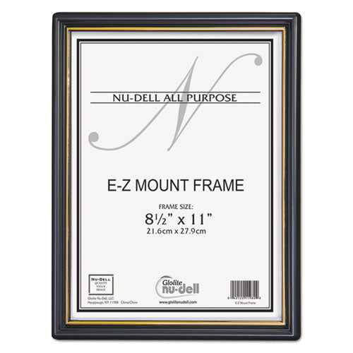 EZ Mount Document Frame with Trim Accent and Plastic Face