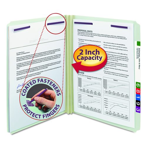 Recycled Pressboard Fastener Folders