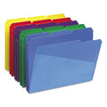 Poly Colored File Folders With Slash Pocket