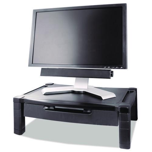 Wide Deluxe Two-Level Monitor Stand with Drawer